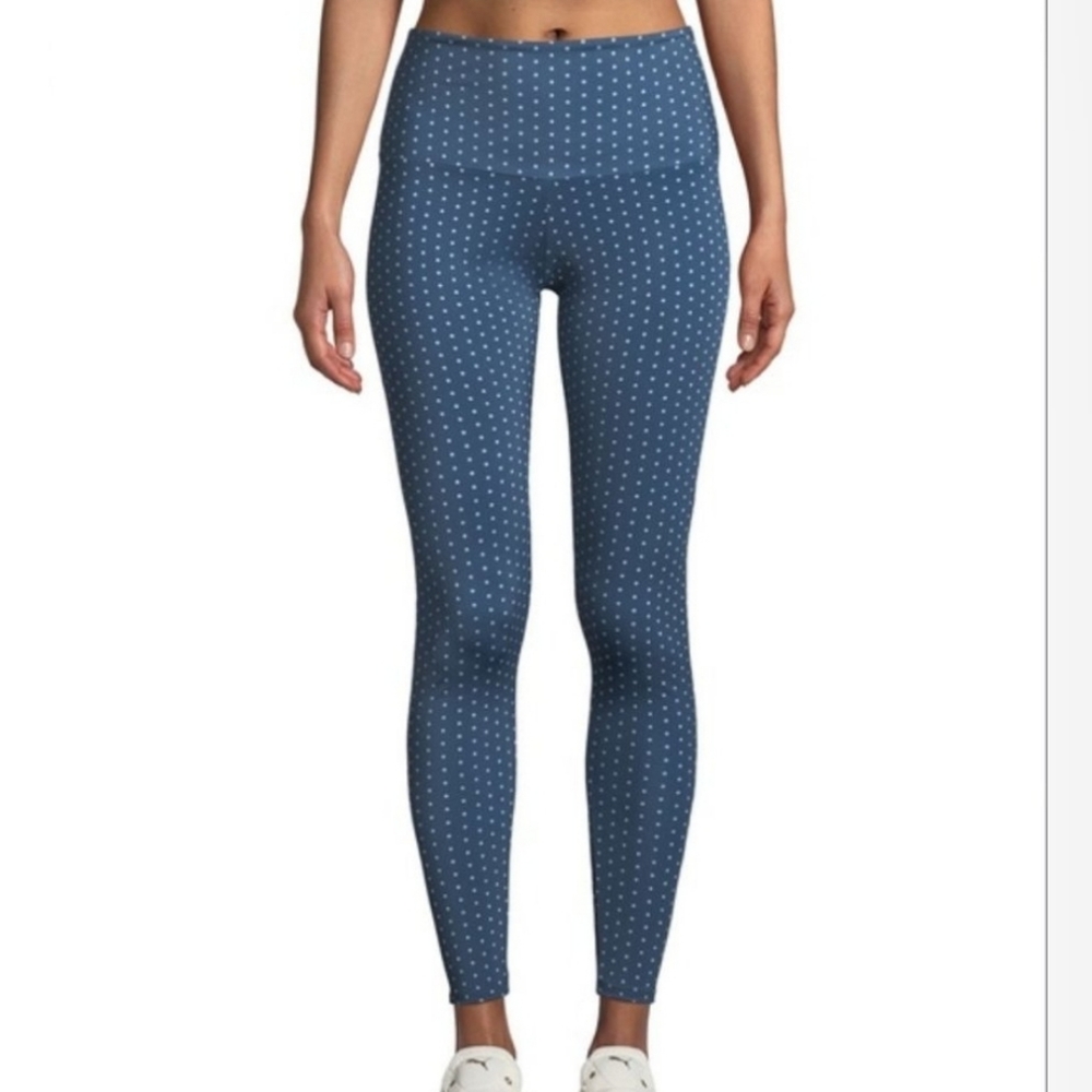 Onzie High Rise Blue Polka Dot Legging  M/L